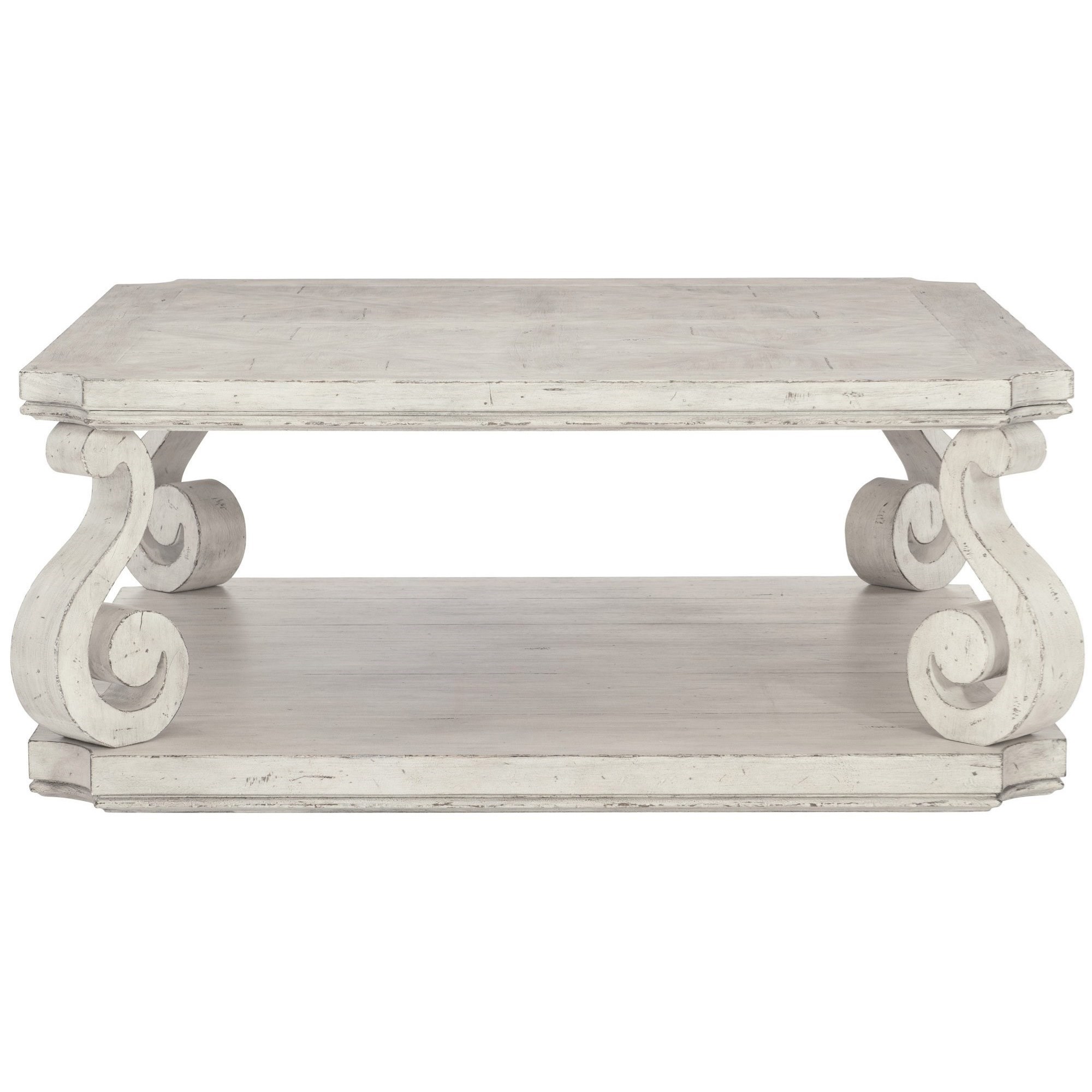 Bernhardt Mirabelle 304011 Traditional Square Cocktail Table in White